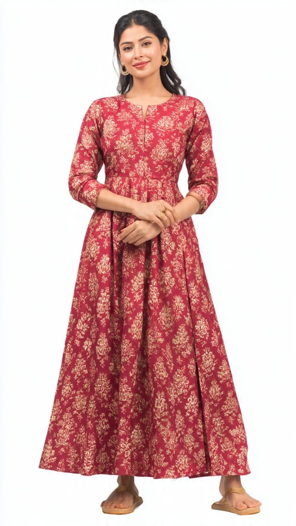 Cotton anarkali suit